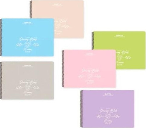 Harmony Pastel Pp Kapak Spiralli Resim Defteri 25X35Cm 30 Yaprak (6 Lı Paket) 4159