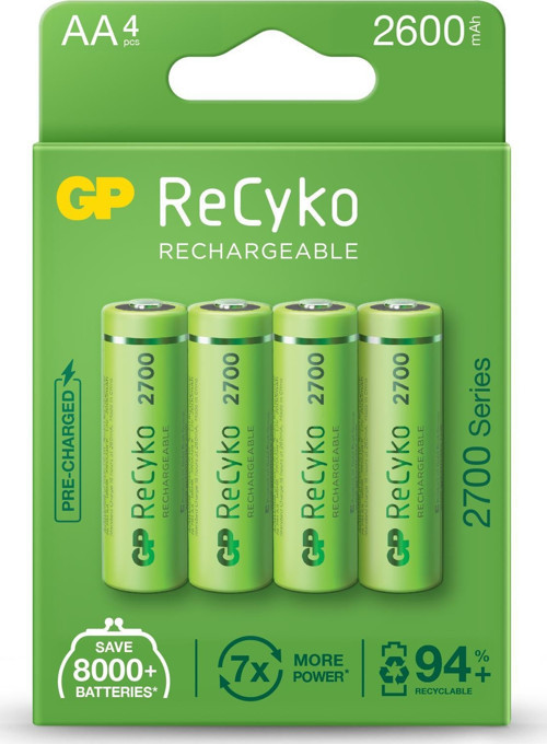 AA 2600 Mah Şarjlı Kalem Pil 4 Lü Paket Gp270AAhcemtr