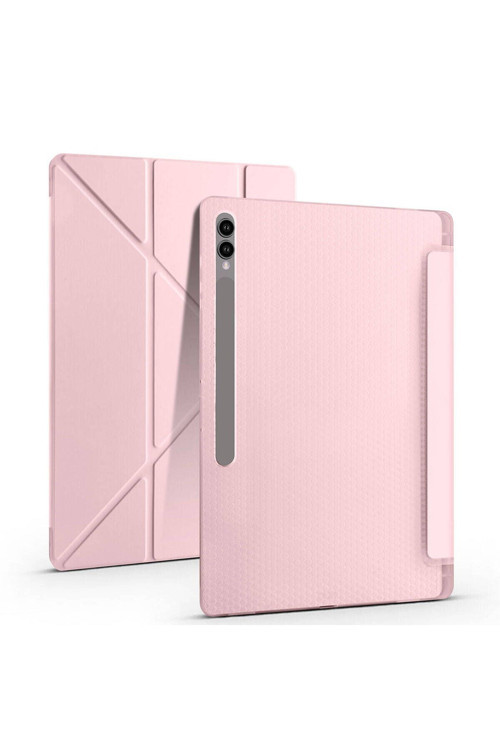 Samsung Galaxy Tab S8 Ultra 14.6'' İnç Uyumlu Kılıf Üçgen Standlı Kalem Bölmeli Tablet Kılıfı
