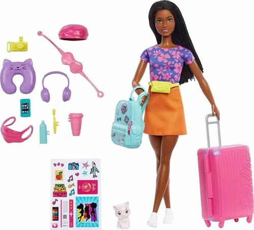 Mattel Oyuncak Barbie Brooklyn Seyahatte Bebeği ve Aksesuarları Hgx55