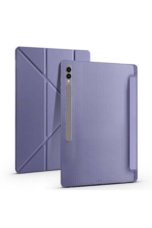 Samsung Galaxy Tab S8 Ultra 14.6'' İnç Uyumlu Kılıf Üçgen Standlı Kalem Bölmeli Tablet Kılıfı