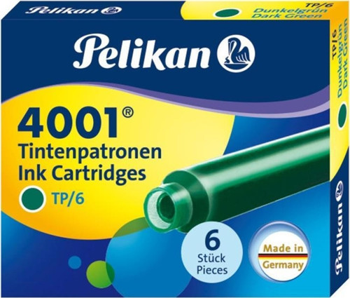 Dolma Kalem Kartuşu Küçük Koyu Yeşil 4001 (6 Lı Paket)