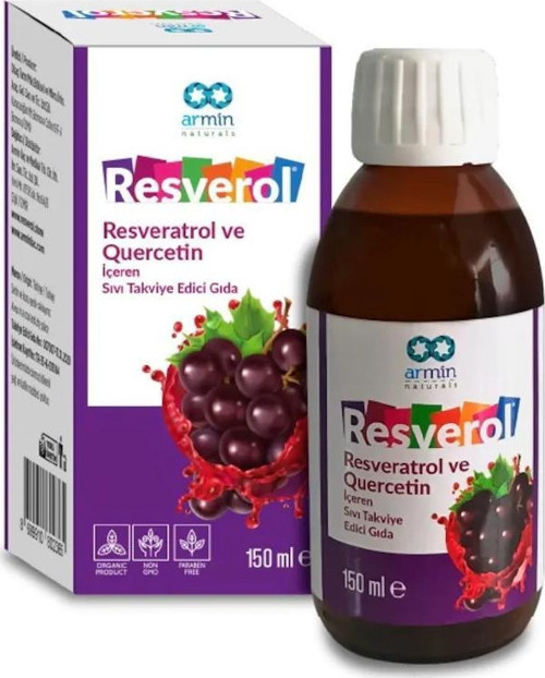 Resverol - Resveratrol ve Quercetin İçeren Sıvı Takviye Edici Gıda 150 ml