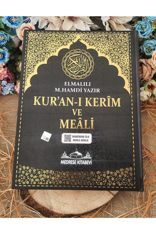 Medrese Yayınları Kuranı Kerim Türkçe Meali Cami Boy 25X34 Mealli Kuran Siyah Telefonda Sesli Dinleme Diyanet Mühürlü