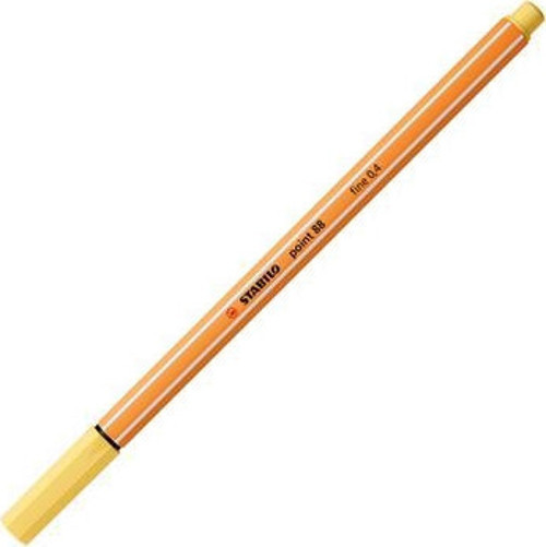 Fineliner Point 88 İnce Keçe Uçlu Kalem 88 Point 0.4 Mm Sarı 88/23 (10 Lu Paket)