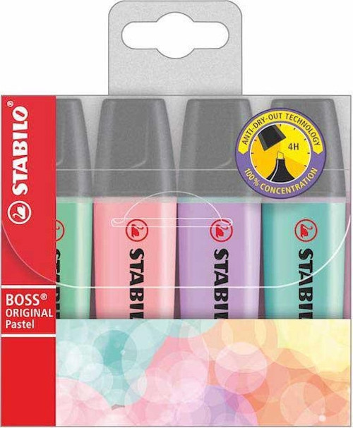Fosforlu Kalem Boss Orj Pastel 4 Lü Paket 70/4-2