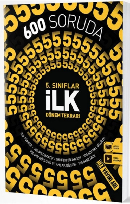 Hız Yayınları 5. Sınıf 600 Soruda İlk Dönem Tekrar Kitabı