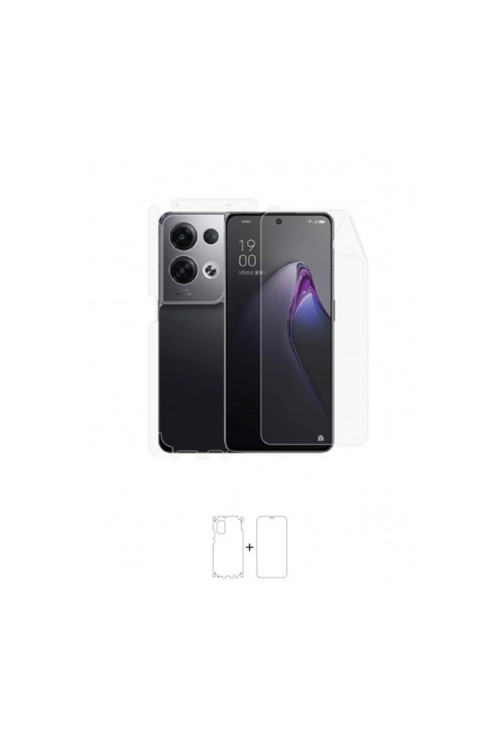 Oppo Reno 8 Pro Plus 360 ° Full Body Ekran Koruyucu Kaplama Ön Arka Yan Darbe Emici Poliüretan Film