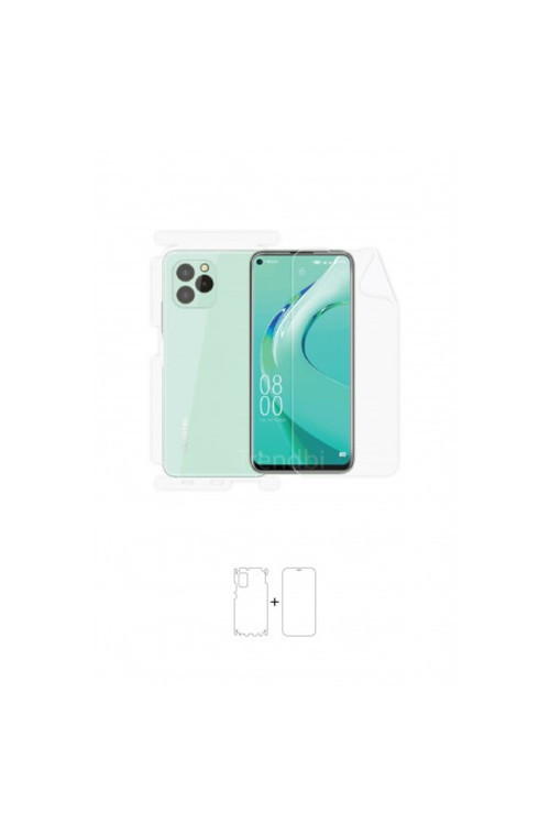 Oukitel C21 Pro 360 ° Full Body Ekran Koruyucu Kaplama Ön Arka Yan Darbe Emici Poliüretan Film