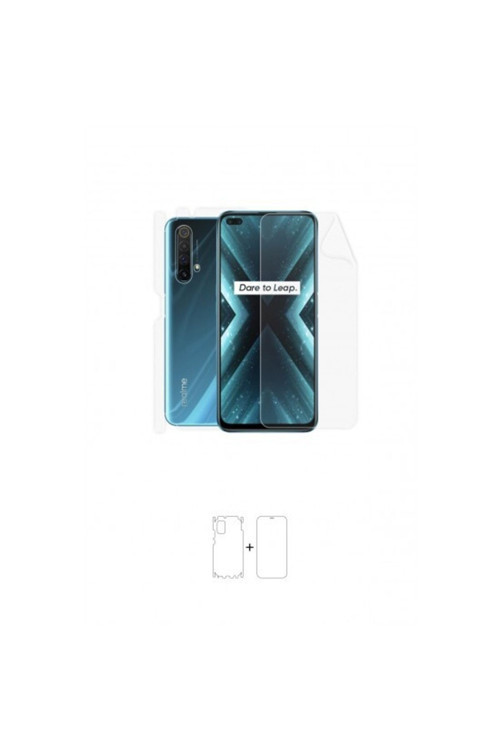 Realme X3 360 ° Full Body Ekran Koruyucu Kaplama Ön Arka Yan Darbe Emici Poliüretan Film