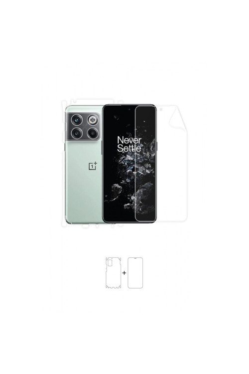 Oneplus 10T 360 ° Full Body Ekran Koruyucu Kaplama Ön Arka Yan Darbe Emici Poliüretan Film