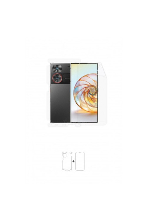 ZTE Nubia Z60 Ultra 360 ° Full Body Ekran Koruyucu Kaplama Ön Arka Yan Darbe Emici Poliüretan Film