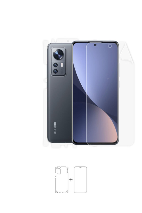 Xiaomi 12x 360 ° Full Body Ekran Koruyucu Kaplama Ön Arka Yan Darbe Emici Poliüretan Film