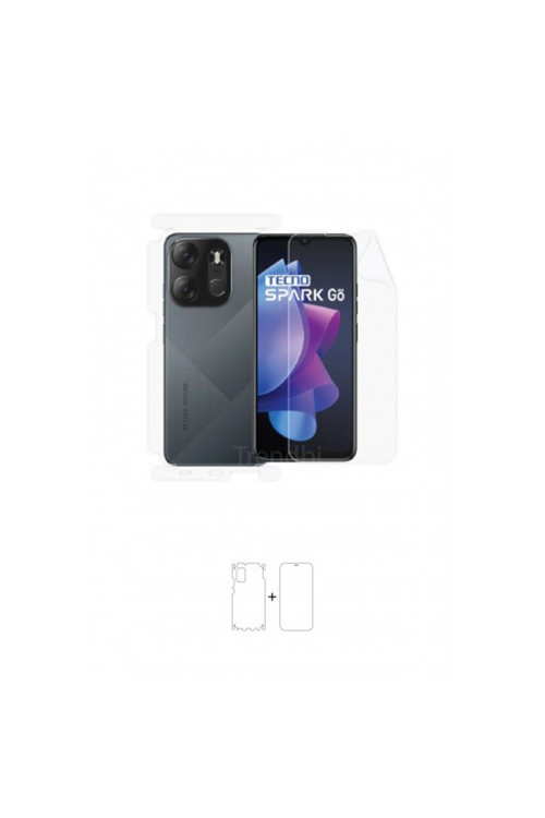 Tecno Spark Go 2023 360 ° Full Body Ekran Koruyucu Kaplama Ön Arka Yan Darbe Emici Poliüretan Film