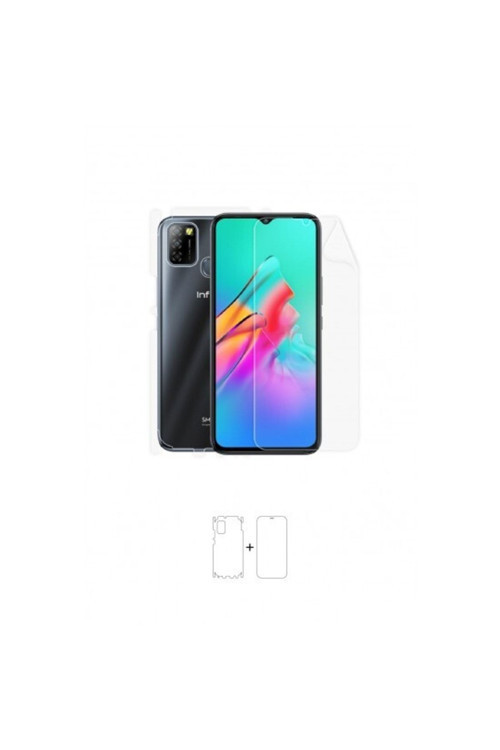 Infinix Smart 5 360 ° Full Body Ekran Koruyucu Kaplama Ön Arka Yan Darbe Emici Poliüretan Film