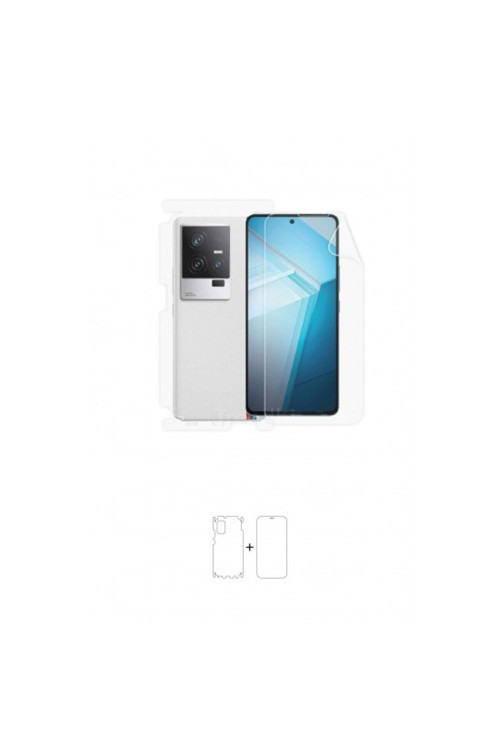 Vivo İQqq 11S 360 ° Full Body Ekran Koruyucu Kaplama Ön Arka Yan Darbe Emici Poliüretan Film