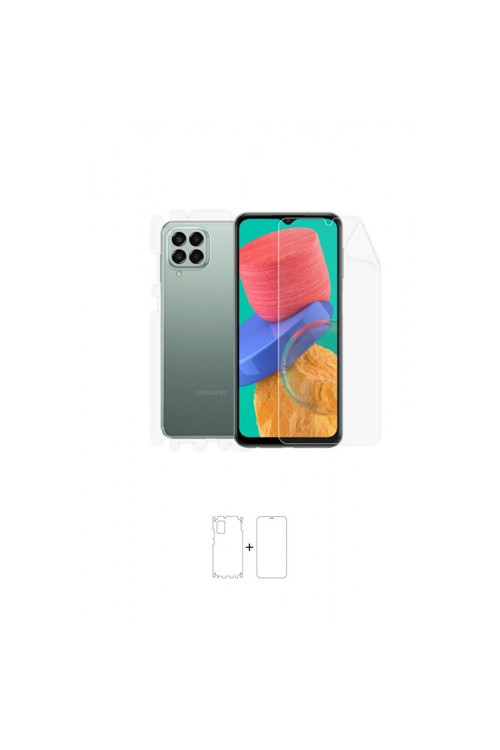 Galaxy M33 5g 360 ° Full Body Ekran Koruyucu Kaplama Ön Arka Yan Darbe Emici Poliüretan Film