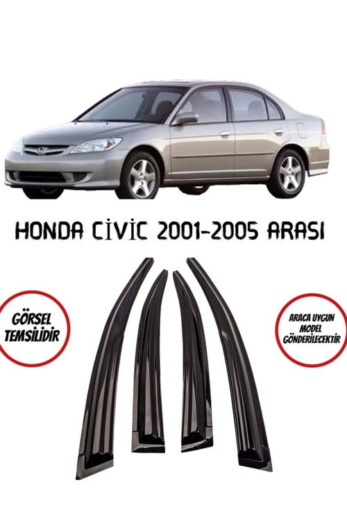 Honda Civic Cam Rüzgarlığı 4Lü 2001-2005 Arası