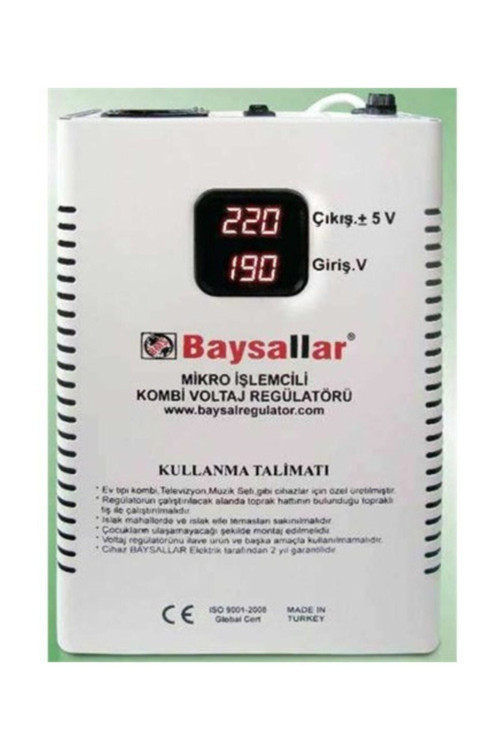 Baysallar Mikro Işlemcili Kombi Voltaj Regülatörü 500 Va