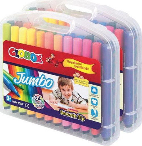 Jumbo Üçgen Keçeli Kalem 24 Renk 1517