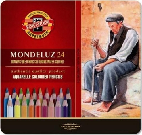 Koh-i Noor Set Of Aquarell Coloured Pencils Sanatsal Suluboya Kalemi 24 Renk 3724