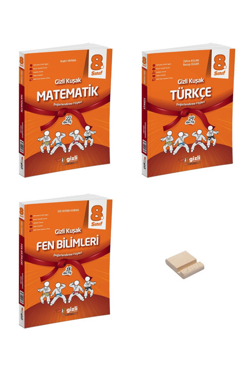 Gizli Yayınları Lgs 8. Sınıf Gizli Kuşak Matematik Fen Bilimleri Ve Türkçe Değerlendirme Föyleri (Deneme) 3Lü Set
