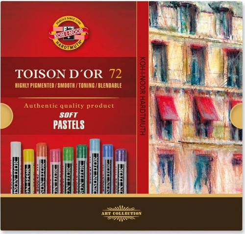 Koh-i Noor Toison D'Or Soft Sanatsal Pastel Boya Seti 72 Renk Karton Kutu Soft Pastels 8517 72
