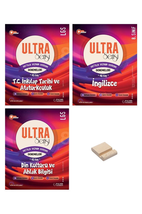 Palme Yayınevi Lgs 8. Sınıf Ultra İnkılap İngilizce Ve Din 3Lü Haftalık Kazanım Kavrama Denemeleri
