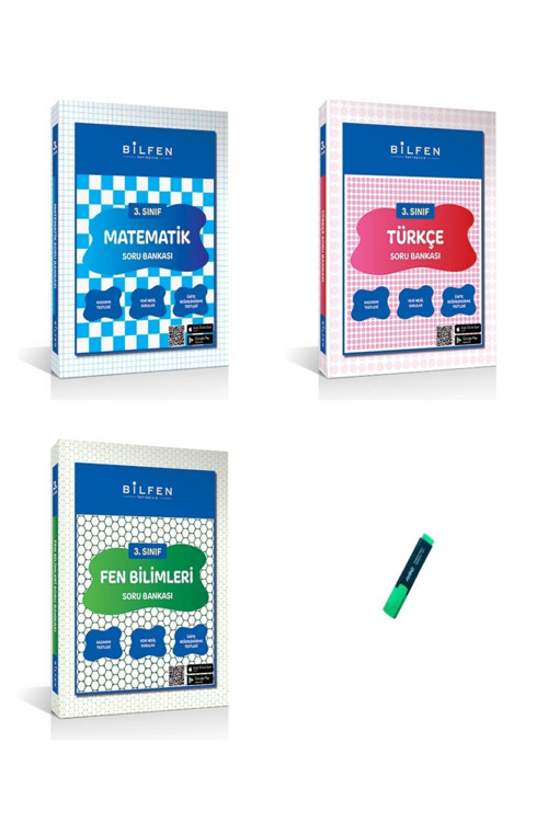 Bilfen Yayıncılık 3. Sınıf Yeni Nesil Matematik Türkçe Ve Fen Bilimleri Soru Bankası 3Lü Set