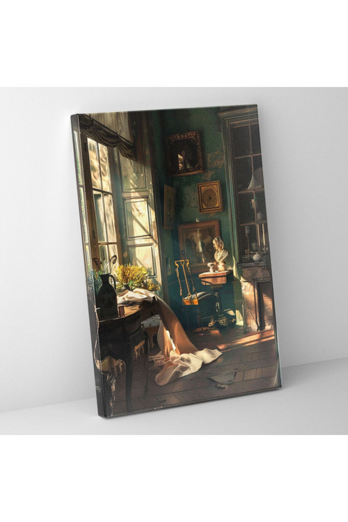 Johannes Vermeer Kanvas Tablo, Huzurlu Ev Manzarası, Johannes Vermeer, Duvar Dekorasyonu