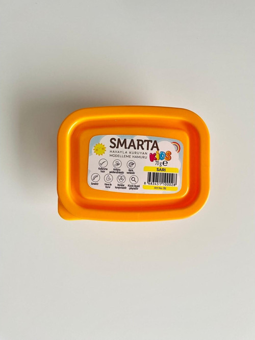 Akıllı Model Hamuru (Modelleme Hamuru) Sanat Kili Kids Sarı 70 Gram (6 Lı Paket) 30000035