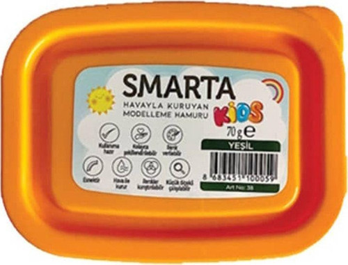 Akıllı Model Hamuru (Modelleme Hamuru) Sanat Kili Kids Yeşil 70 Gram (6 Lı Paket) 30000038