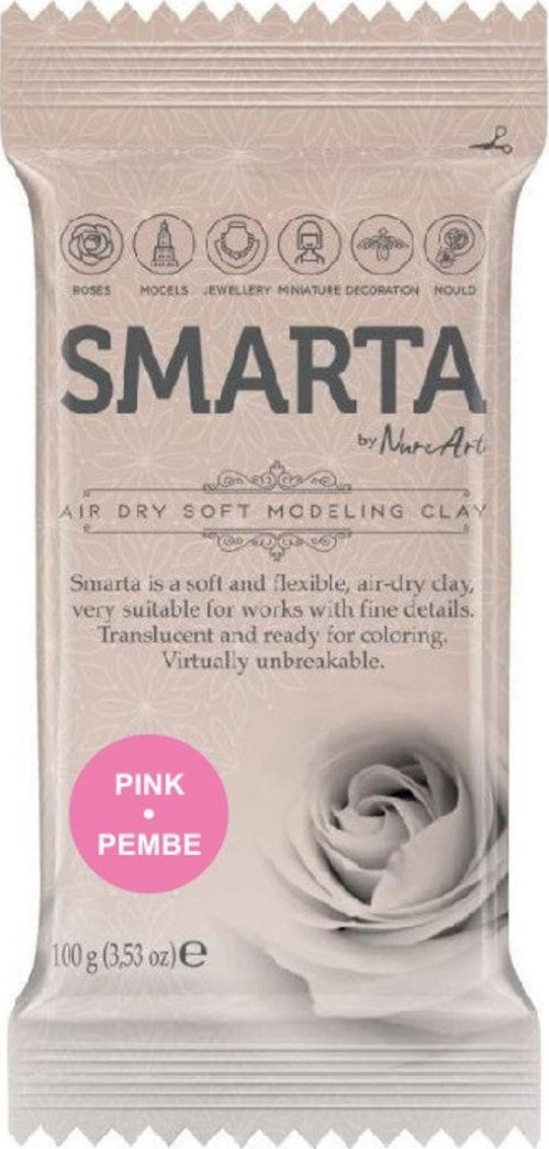 Akıllı Model Hamuru (Modelleme Hamuru) Sanat Kili Pembe 100 Gram (6 Lı Paket) 30000113