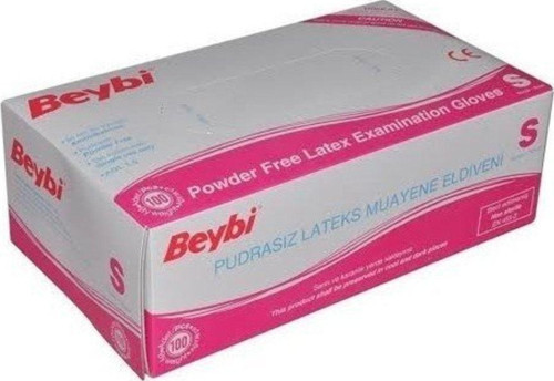 Lateks Pudrasız (S) Small Beden Muayene Eldiveni (100 Lü Paket)