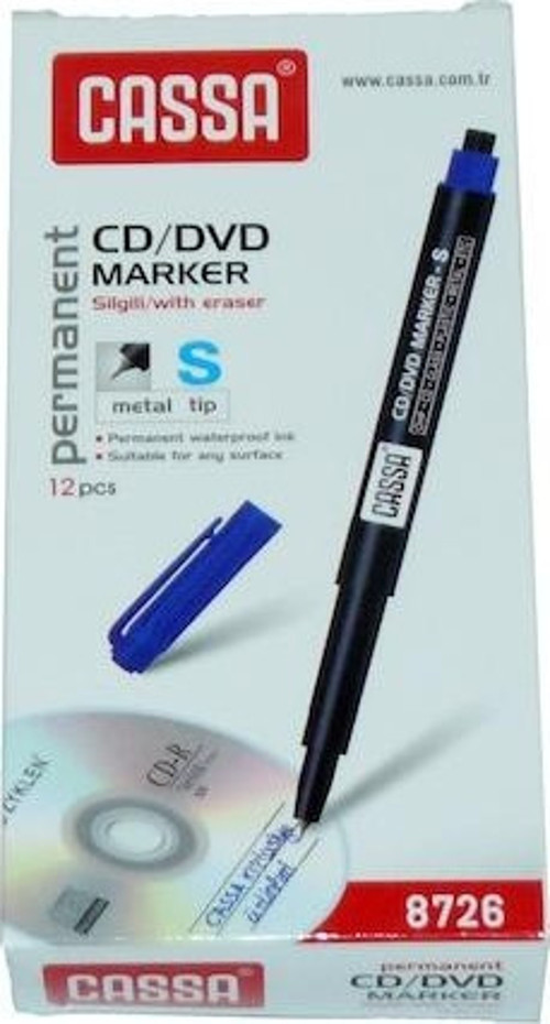 Cd Ve Dvd Kalemi Permanent Marker S Seri Kırmızı 8726 (12 Li Kutu)
