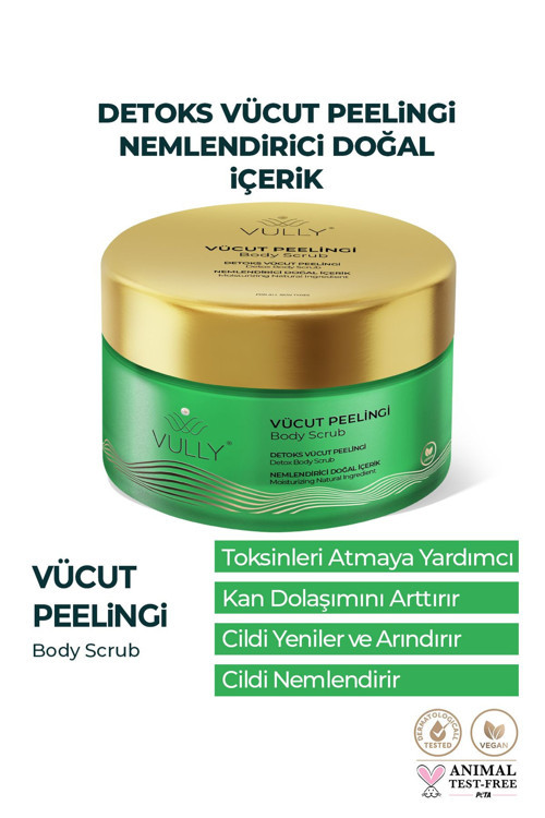 Detoks Etkili Nemlendirici Doğal Içerikli Lavanta Vanilya Vücut Peelingi 250 Ml