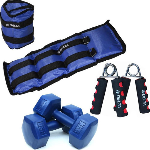 3 Kg x 2 Adet Toplam 6 Kg El Ayak Bilek Ağırlığı 3 Kg x 2 Adet Plastik Dambıl Çiftli El Yayı
