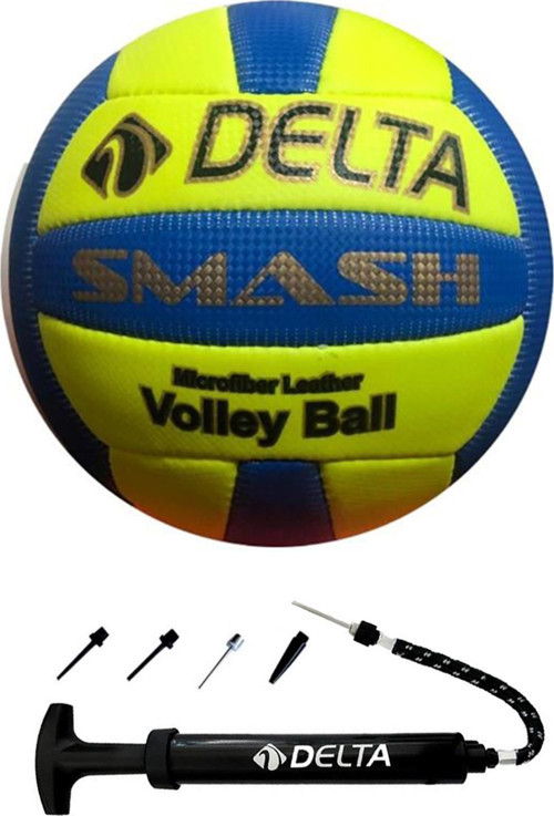 Smash El Dikişli 5 Numara Voleybol Topu + Çift Yönlü Çok Fonksiyonel Top Pompası Seti