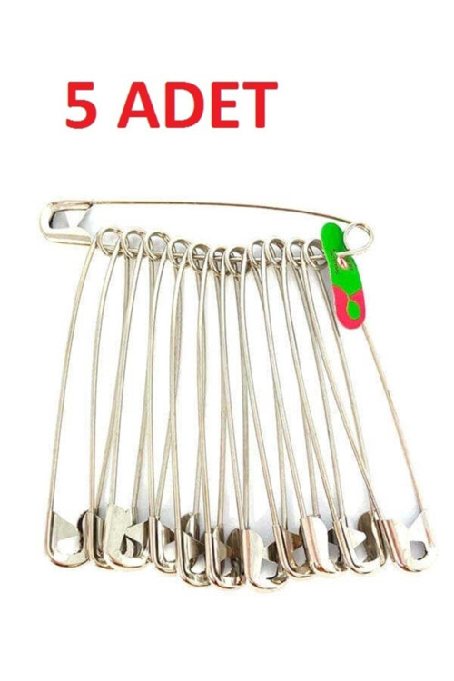 (5 Adet) Büyük Boy No:4 Çengelli Iğne 5Cm Boyunda 12 Adetli Çatal Iğne (5 Adet)