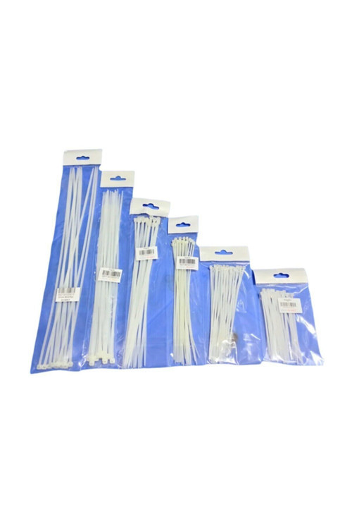 6 Boy Plastik Kelepçe Kablo Bağı Cırtlı Kelepçe 10 Cm+15 Cm+20 Cm+25 Cm+30 Cm+37 Cm Kablo Klipsleri