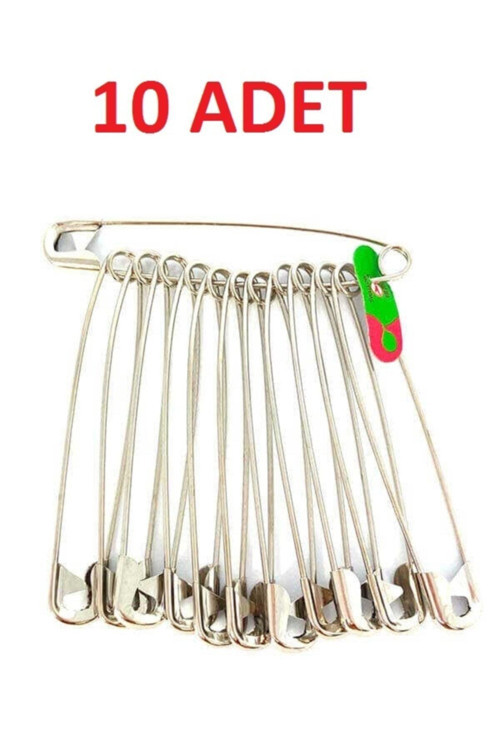 Büyük Boy No:4 Çengelli İğne 5Cm Boyunda 12 Adetli Çatal İğne 10 Adet