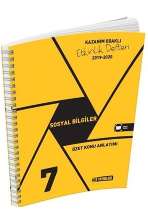 7. Sınıf Sosyal Bilgiler Kazanım Odaklı Etkinlik Defteri Hız Yayınları