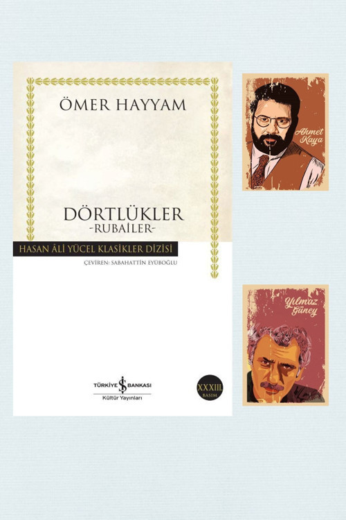 Dara Yayınları Dörtlükler - Rubaiyat - Ömer Hayyam Özel Şiir Seti Yılmaz Güney Ahmet Kaya (2 Not Defterli)