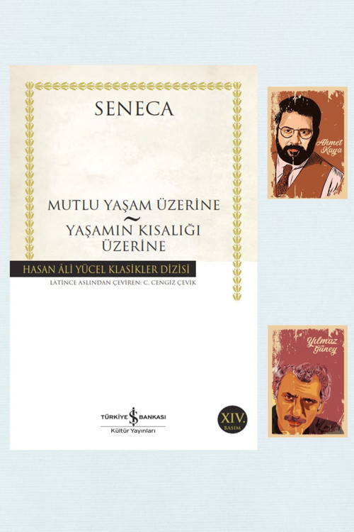 Türkiye İş Bankası Kültür Yayınları Mutlu Bir Yaşam Üzerine - Yaşamın Kısalığı Üzerine - Seneca - A. Kaya Y. Güneyli Not Defteri Seti