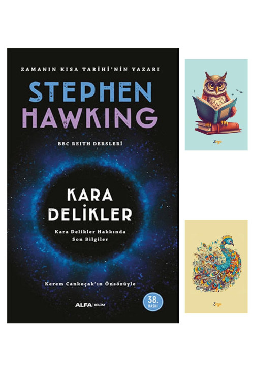 Dara Yayınları Kara Delikler - Stephen Hawking - Alfa Yayınları -Sarı Fosforlu Kalem - Not Defteri Seti