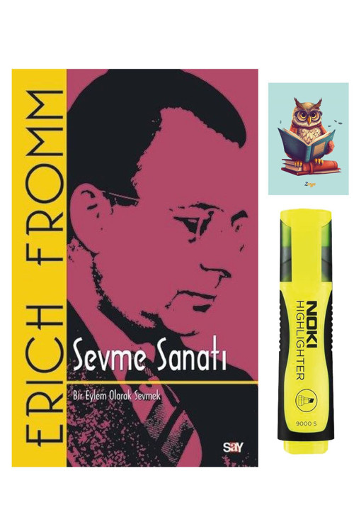 Dara Yayınları Sevme Sanatı - Klasik Kapak - Erich Fromm - Say Yayınları - Sarı Fosforlu Kalem -Not Defterli Seti
