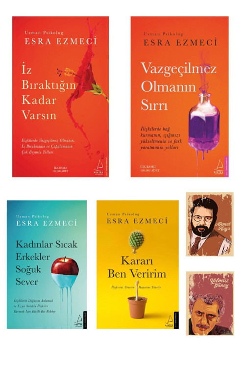 Destek Yayınları Esra Ezmeci Psikoloji Kitapları -Vazgeçilmez Olmanın Sırrı-Kararı Ben Veririm-Not Defterli Özel Seti