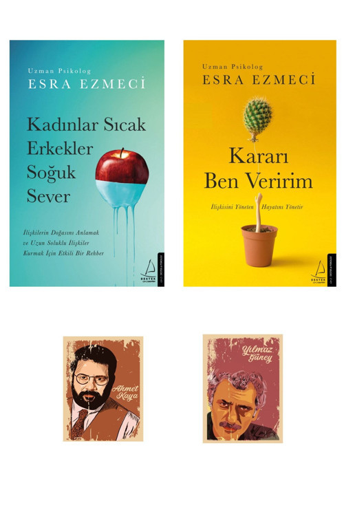Destek Yayınları Esra Ezmeci Kitapları -Kararı Ben Veririm-Kadınlar Sıcak Erkekler Soğuk Sever-Not Defterli Özel Seti