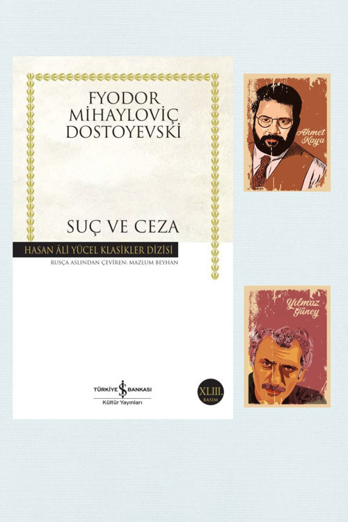 Dara Yayınları Suç Ve Ceza Romanı - Dostoyevski - Iş Bankası - Yılmaz Güney Ahmet Kaya Not Defterli Seti